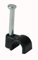 3.5mm Telephone Wire Black Cable Wire Clips Clamps with Fixing Nail - Pack of 100