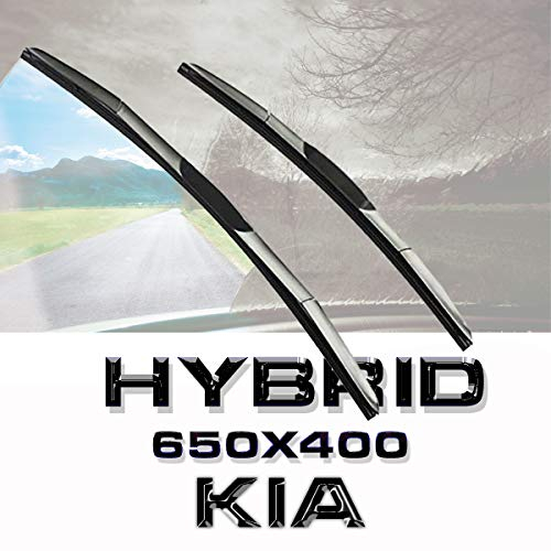 Jurmann Trade GmbH® 2 x Hybrid-Technologie 650/400 mm Scheibenwischer Aero Japan Premium Vorne Carens III; Rio III Stufenheck; Rio III; Sorento III; Sportage