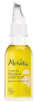 Melvita, Huile de noyaux d'abricot bio, légère et hydratante, idéale pour peaux mixtes et grasses, propriétés satinantes et assouplissantes, utilisation visage, corps et cheveux, 100 ml