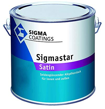 Sigma Sigmastar Satin Seidenglänzend Alkydharzlack High-Solid Technologie Innen/Außen Base Weiß 1 Liter