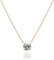 PAVOI Collier ras du cou CZ Dainty en or 14K plaqué or avec cristaux Swarovski Solitaire 1,5 carat (7,3 mm) | Colliers en or rose pour femme