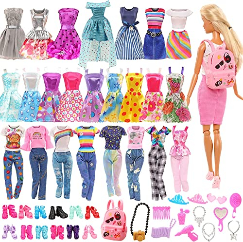 Miunana 28 Pezzi per 11.5 Pollici 28-30 cm Bambola Princess Principessa: 12 Abiti Vestiti + 10 PCS Scarpe + 14 Accessori