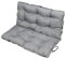 SuperKissen24. Sitzkissen Bankkissen Bankauflage für Gartenbank - 120x50 cm und Rückenlehne 120x60 cm - Outdoor und Indoor - grau