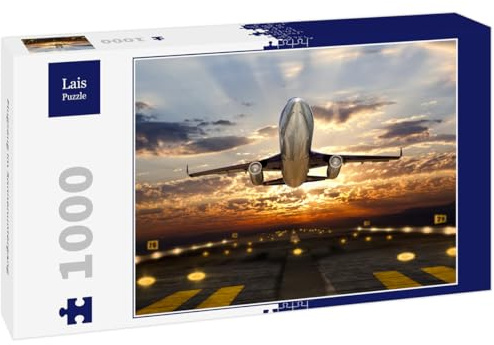 Lais Puzzle Flugzeug im Sonnenuntergang 1000 Teile