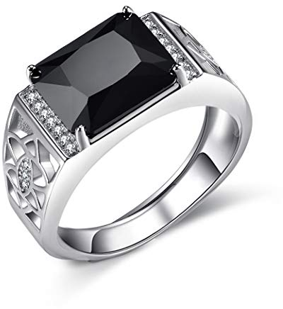 Herren schmuck Schwarze Schwarze AAAAA Zirkonia Zirkonia wie Diamant Men's ring Luxus Gentleman Ring herren aushöhlen design Best Geschenk Für Männer