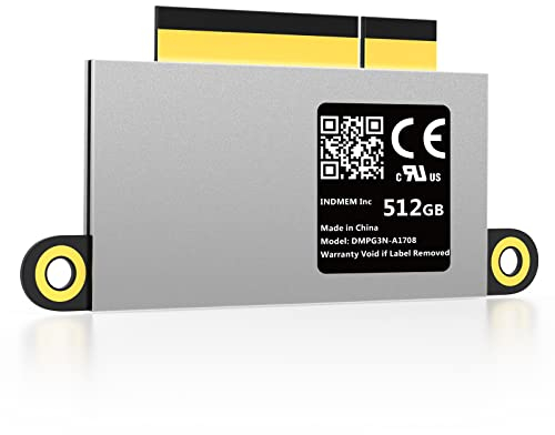 INDMEM, SSD NVMe PCIe da 512 GB, compatibile con MacBook Pro 2016 e 2017, 13 pollici A1708 (EMC 3164/2978), non-touch bar