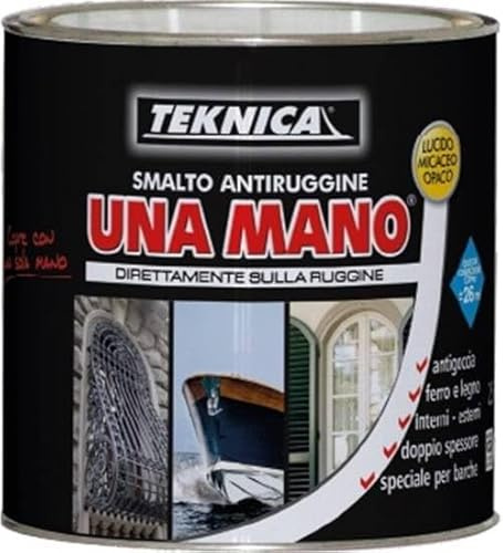 Smalto antiruggine anticorrosivo multicolore Micaceo per ferro metallo multiuso (GRIGIO MEDIO 750 ML)