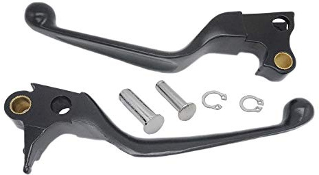 S SYUU Black Hebel Bremsgriff Aluminium Bremshebel Kupplungshebel kompatibel mit Harley Davidson Dyna XL Sportster 883 1200 Softail Fat Boy Road King 1996-2003
