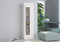 Dmora - Vitrine Mimmo, Buffet avec porte vitrée, Meuble de salon polyvalent, 100% Made in Italy, 45x34h162 cm, Blanc brillant