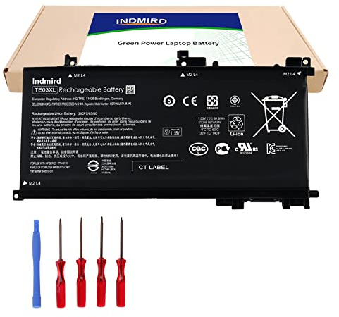 Indmird TE03XL Batterie pour HP Pavilion 15 Omen 15-BC000 15-BC015TX BC400NA BC006NA BC411TX BC406TX BC407TX BC408TX 15-AX033DX AX009NA TPN-Q173