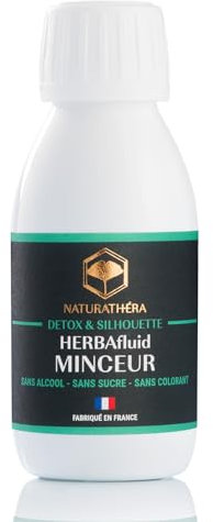Naturathéra HERBAFLUID MINCEUR - Complément Alimentaire Brûle-Graisses et Coupe-Faim, à base de plantes - 125 ml - Fabriqué en France - Vegan - Sans Additif Allergène OGM