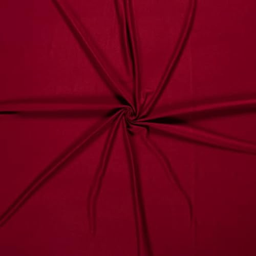 Viskose-Jersey-IDA-200 g/QM-96 Prozent Viskose-Kleiderstoff, Nähen, Stoffe, Viskosestoff-ca.150 cm Breite-50 cm Schritte-Meterware-Oekotex Standard 100 (Weinrot-16-IDA)