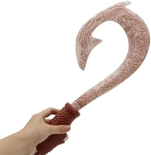 Dinglong Moana 2 Maui Fish Hook Knife Figure Cosplay Arme avec lumière LED Jouet pour Enfants Cadeau pour Enfants Licence Non Officielle