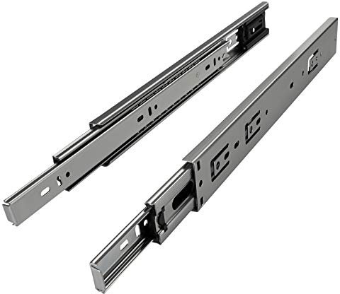 4 Paar Vollauszüge KV2-35-H45-L550-SE mit Selbsteinzug Länge 550 mm Höhe 45 mm Schubladenauszug belastbar bis 35 Kg von SOTECH dem Spezialist für Schubladenführungen