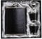 Hip Flask Set with Funnel Shot Glasses, 8 oz Alcohol Flask Whiskey Flask Stainless Steel + PU Leather, Leak Proof Pocket Hip Flask for Liquor for Men, Black
