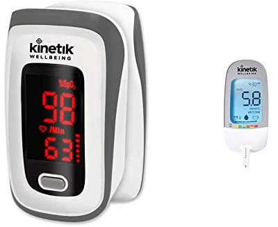 Kinetik Wellbeing Finger Pulse Oximeter – In Association with St John Ambulance & Blood Glucose Monitoring System – Used by The NHS – in Association with St John Ambulance