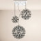 s.luce Atom XL Hängeleuchte 3 flammig Wohnzimmer Pendelleuchte modern, Dimmbar, Farbe Schwarzchrom, Farbe Baldachin Weiß, Baldachin Quadratisch