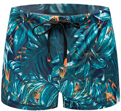 SOOUICKER Badehose Herren Bunt Hawaii Badeshorts Herren Stretch Schwimmhose Herren Sexy Badehose Herren Eng Kurz Swimming Shorts Men Badehose Männer Kurz Badehose Herren Muster