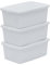 Iris Ohyama 3 Cajas de Almacenaje Plástico Versátiles con Tapa, 11L, Blanco, Cierre fácil, Apilable, para Armario, Estante, Aula, Organizadora, Ropa, Zapatos, Libre de BPA, MCB-11