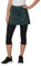 Westkun Leggings mit Rock Damen Sport Tennisrock mit Hose Lauf Yoga Tanzkleidung Fitness Workout Skort Caprihose 3/4 Wanderrock Outfit 2 in 1 Blatt XXL