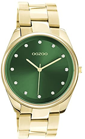 Oozoo Damen Armbanduhr Timepieces C10966 Analog Edelstahl Gold UOC10966 Analoguhr