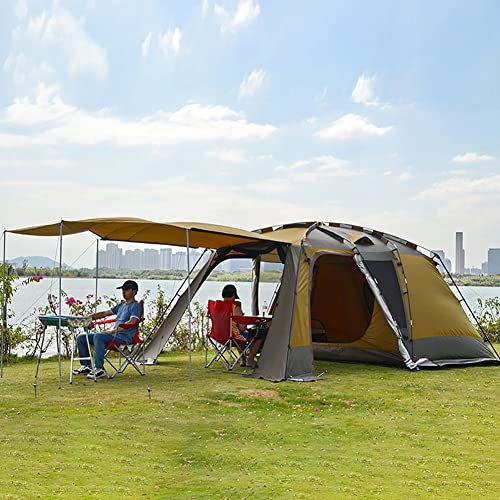 BETRAM 8 Person Family Tent, Four Season Camping Tent, with Living Area Outdoor Multi-Function Tent Beach Pergola Shade Outdoor Hiking UV Protection Waterproof Sunscreen