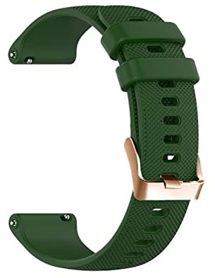 AMSH 20 mm Smart Armband für Garmin Venu SQ Silikon-Armband für Venu2 Plus Vivoactive 3 Forerunner 245 645 Handgelenk Band Correa, 20mm Universal, Achat