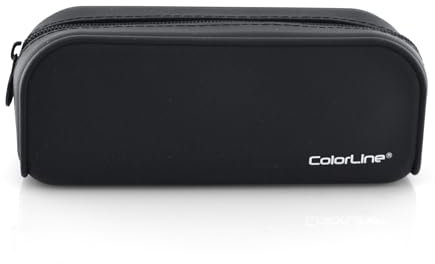 office box Portatodo Estuche Rectangular de Silicona de Gran Resistencia y fácilmente Lavable con Cremallera Xtra - Ref. 58111- Colorline by (Negro)