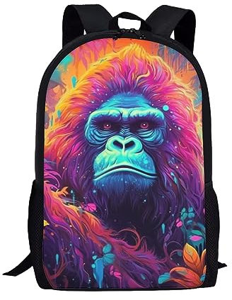 Niedliche Schultasche Für Kinder Schultaschen Tier Rucksack Zurück Zu Schule Rucksack Für Jungen & Mädchen Großer Rucksack, Affe, M