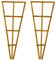 Woodside 1.2m Wooden Garden Fan Trellis, Decorative Plant/Flower Pot Support, Timber Climbing Flower Panel, pack of 2