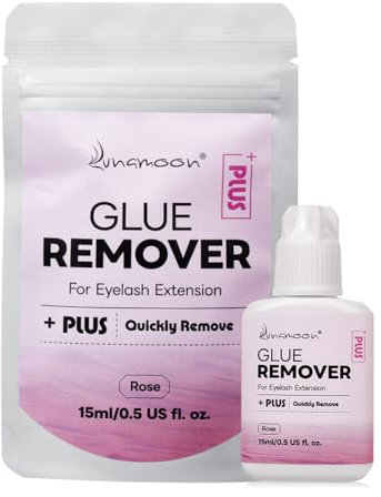 Wimpernkleber Entferner Wimpern Remover für Wimpernverlängerung Wimpern Entferner für Extensions Lash Remover Eyelash Glue Remover Gel 15ml by Lunamoon(Remover Rose)