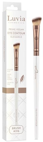 Professioneller Make-up Pinsel Luvia, Lidschatten Schminkpinsel, Eyeshadow Pinsel, angeschrägter Augenpinsel, veganer Kosmetikpinsel, 316 // Eye Contour - Elegance