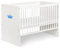 KMbaby Babybett 120 x 60 cm mit Matratze Weiß mit Blauer Krone Baby Kinderbett Gitterbett mit Lattenrost 3 Stufen Höhenverstellbar - Lackiertes Kiefernholz TANY-KOR