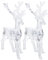 Angoily Acryl-Weihnachts-Rentier-Ornamente 2 Stück Klare Hirsch-Figur Weihnachts-Hirsch-Figur Statuen Rentier-Tischdekoration Feiertags-Tischdekoration