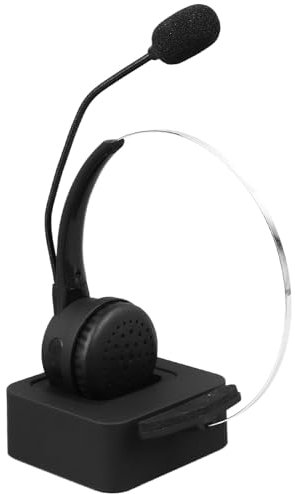 Auricolare Bluetooth Monoauricolare, Auricolare con Microfono Bluetooth Mono con Riduzione del Rumore Call Center Auricolare Vivavoce per Telefono Fisso, Cellulare, PC, Laptop
