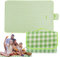 Picknickdecke XXL, Picknickdecke mit Tragegriff, Faltbare wasserdichte Decke, Stranddecke Sandfrei 200x200 cm, Campingdecke für 6-8 Personen, Tragbare Picnic Decke für Strand, Reisen, Camping, Garten