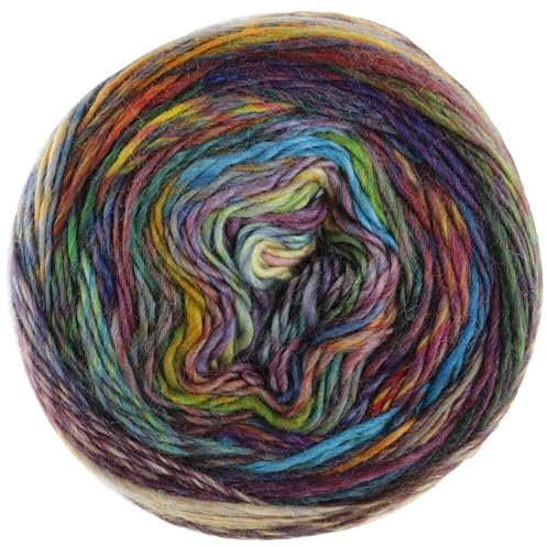 LANA GROSSA Colorissimo | Farbenfrohes Merino-Dochtgarn | Handstrickgarn aus 100% Schurwolle (Merino extrafein) | 100g Wolle zum Stricken & Häkeln | 300m Garn 211 FB 211