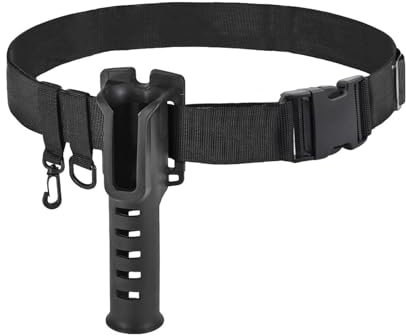 LNSYSNS Angelrutenhalter Gürtel, Verstellbarer Rutenhalter, Verstellbarer Angeln Watgürtel,Geeignet für das Angeln im Freien