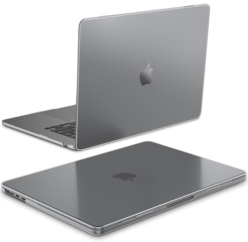 Fintie Hülle Kompatibel mit MacBook Air 15 Zoll M4 M3 M2 A3241 A3114 A2941 (2025-2023), [100% Entspricht der Offiziellen Farbe] Premium Ultradünne Matte Hartschale Schutzhülle Case, Space Grau