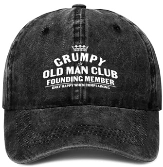 YUAOEUR Grumpys Old Man Hat Vintage Adjustable Baseball Cap for Men Women