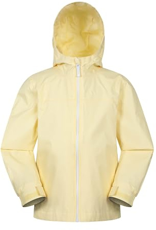 Mountain Warehouse Torrent Wasserdichte Kinderjacke - leichte Regenjacke für Mädchen und Jungen, Versiegelten Nähten, atmungsaktiv - Frühling, Sommer Hellgelb 164