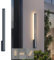 K-Bright LED Lange Wandleuchte Aussen/Innen Modern Wandlampe Außen Warmweiß 3000K, IP54 Wasserdicht Außenlampe Für Gärten, Villa, Wohnzimmer, Korridor, Treppen, 80CM / Anthrazit