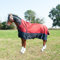 Brama-West Winterdecke Pferd 200g Dakota - Turnout 600D - Weidedecke Gefüttert - Wasserdicht - Highneck - Rot/Navy