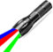 POCKETMAN Super Helle Taschenlampe, wiederaufladbar, grünes Licht, blaues Licht, mehrfarbig, 4 Farben in 1 LED, weiß, rot, blau und grün, 4 Modi, zoombar, für Camping, Outdoor (1 PCS)