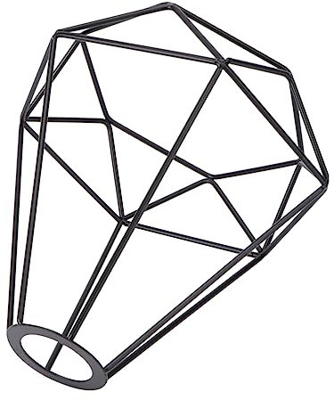 Angoily 1 Pc Pantalla de arte de hierro Lámpara colgante vintage linternas decorativas ventilador de techo jaula de bombillas de estilo industrial jaula de luz pantalla rústica Black