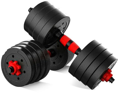FK Sports Adjustable Dumbbells | 20kg/30kg/40kg Dumbbell Weights Set | Home Gym Equipment for Men & Women | Exercise Equipment for Strength Training