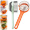 2025 New Double-Sided Stainless Steel Blade Peeling Knife with Storage Box, Vegetable Peeler with Catcher, Multifunctional Fruit Veggie Potato Peelers with Container for Home Kitchen Gadgets (2Pcs)