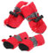EXHUMKY 4stücke rutschfeste Hundeschuhe Für Welpen Wasserfeste Pfotenschutzstiefel Mit Warmem Innenfutter Für Outdoor-aktivitäten Und Winterwetter Leicht Zu Reinigen Und Langlebig