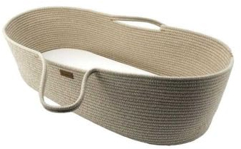 Honey Moon Woven Moses Basket Ecru