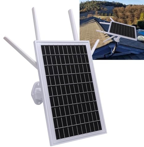 Bewinner Modem da 4G Outdoor 4G a Energia Solare Router con Slot della Scheda SIM, Router WiFi per Esterni con Pannello (US)